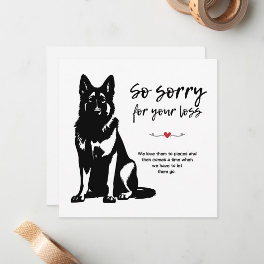 Beileid Mitteilungskarte (Vorderseite/Rückseite Beispiel)