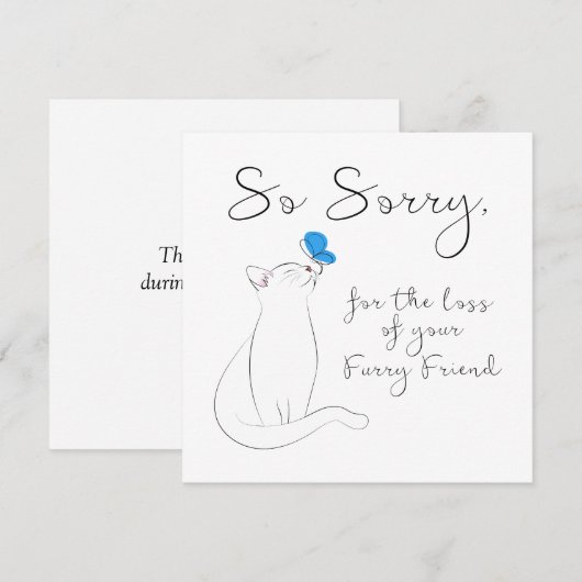 Beileid Mitteilungskarte (Vorne/Hinten)