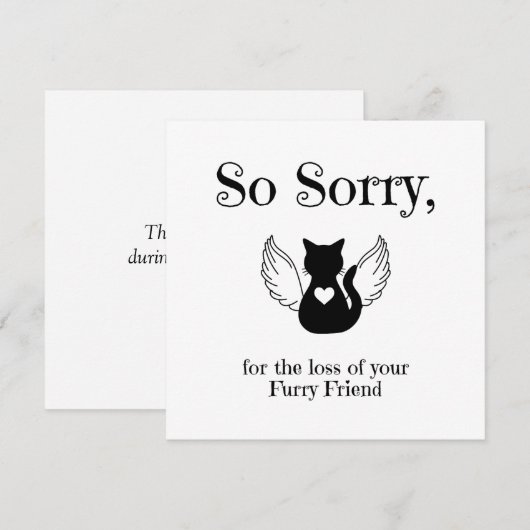 Beileid Mitteilungskarte (Vorne/Hinten)