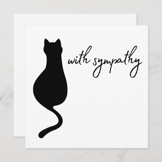 Beileid Mitteilungskarte (Vorne/Hinten)