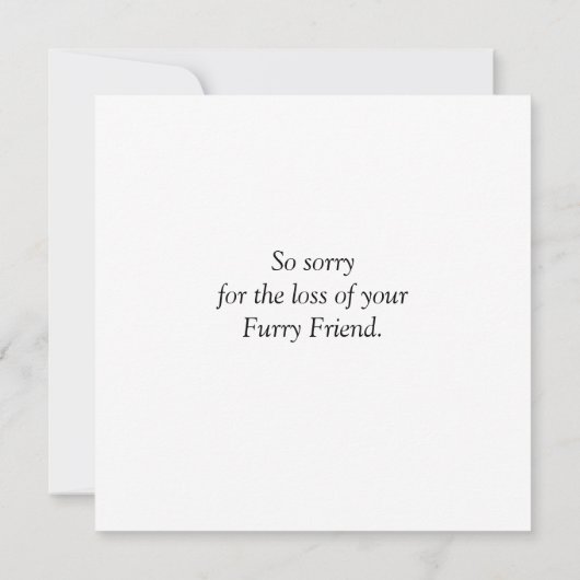 Beileid Mitteilungskarte (Rückseite)