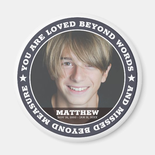 Beileid Modernes, benutzerdefiniertes Foto Magnet (Vorne)