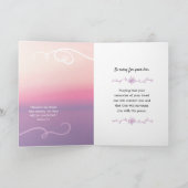 Beileid möge der Gott der Hoffnung euch mit Friede Karte (Innenseite)