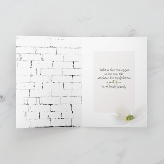 Beileid-Mohn-Blume Karte (Innenseite)