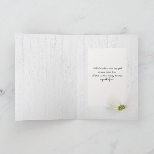 Beileid-Mohn-Blume Karte (Innenseite)