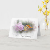 Beileid-Monarchfalter auf Wildblume Karte (Gelbe Blume)