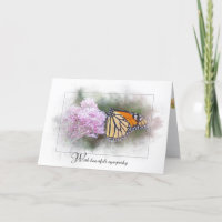 Beileid-Monarchfalter auf Wildblume