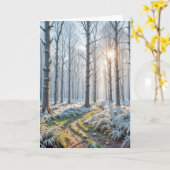 Beileid Morning Sunshine im Frostwald Karte (Gelbe Blume)