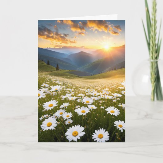 Beileid Mountain Daisy Field Karte (Vorderseite)