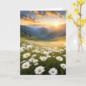 Beileid Mountain Daisy Field Karte (Gelbe Blume)