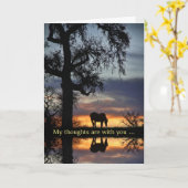 Beileid Natur mit Pferd und Wasser Karte (Gelbe Blume)