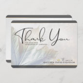 Beileid Naturfarben Herbstleaf dank Karte (Vorne/Hinten)