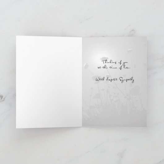 Beileid Navy Light of Hope Karte (Innenseite)