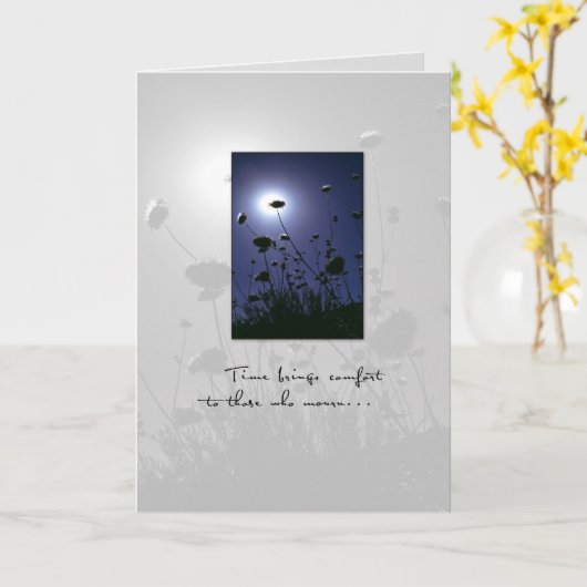 Beileid Navy Light of Hope Karte (Gelbe Blume)