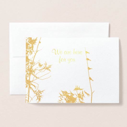 Beileid nicht allein Freunde, Familie Vögel Folienkarte (Vorderseite mit Umschlag)