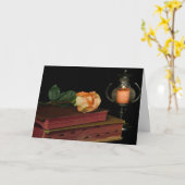 Beileid Orange Rose auf Bibel Karte (Gelbe Blume)