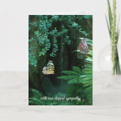 Beileid-Paar Schmetterlinge im tropischen Garten Karte (Vorderseite)