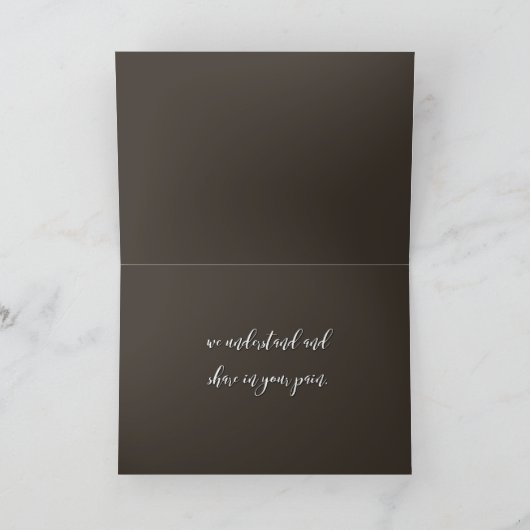 Beileid "Pet Loss" Karte (Innenseite)