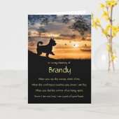 Beileid Pet Yorkshire Terrier Individuelle Name Karte (Gelbe Blume)