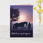Beileid Pferde Personalisiertes Beileid verlieren Karte (Gelbe Blume)
