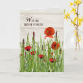 Beileid Pflaumen und Cattails Karte (Gelbe Blume)