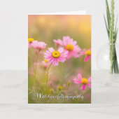 Beileid Pink Daisies Karte (Vorderseite)
