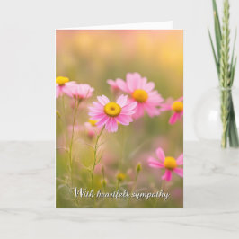 Beileid Pink Daisies Karte