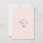 Beileid Pink Floral Beerdigung Foto Danke Karte (Rückseite)