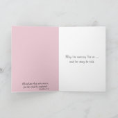 Beileid Pink Gipskraut Bouquet Karte (Innenseite)