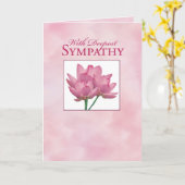 Beileid Pink Lotus Blume Karte (Gelbe Blume)