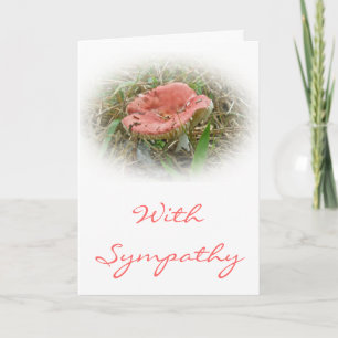 Beileid Pink Mushroom Karte