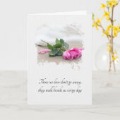 Beileid Pink Roses am Strand Karte (Gelbe Blume)