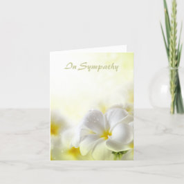 Beileid Plumeria Dankeskarte