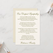 Beileid-Pocket Karte (Vorderseite/Rückseite Beispiel)