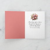 Beileid Protea Bouquet an der Spitze Karte (Innenseite)