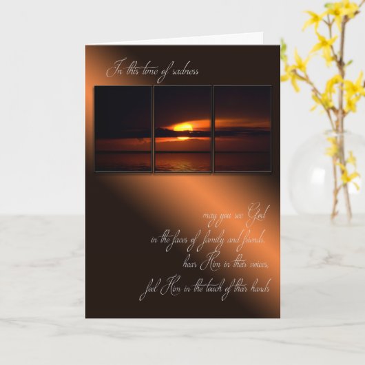 Beileid-Rahmenkarte für Sunset Karte (Gelbe Blume)