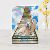 Beileid - Regenbogen-Brücke - goldener Retriever Karte (Gelbe Blume)