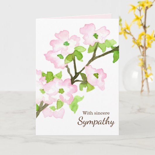 Beileid Religiöse Bibelverse Dogwood-Blume Karte (Gelbe Blume)