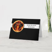 Beileid Religiöser katholischer Crucifix Heilige D Dankeskarte (Vorderseite)