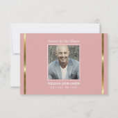 Beileid Religious Gold Cross DANK | FOTO Dankeskarte (Rückseite)