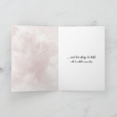 Beileid Rosa Blumenfarbe Abstrakt Karte (Innenseite)