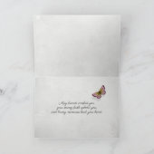 Beileid rosa Gladiolen auf schwarzer Reflexion Karte (Innenseite)