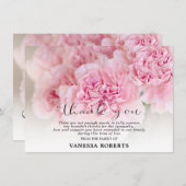 Beileid Rosa Nelken DANKE | FOTO (Vorne/Hinten)