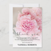 Beileid Rosa Nelken DANKE | FOTO (Vorderseite)