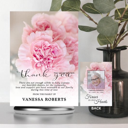 Beileid Rosa Nelken DANKE | FOTO