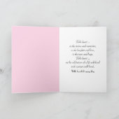 Beileid Rosa Orchideen Schwarze Reflektion Karte (Innenseite)