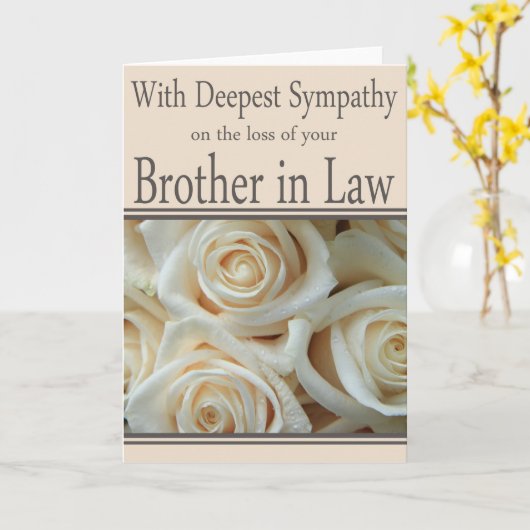 Beileid-Rose Karte (Gelbe Blume)