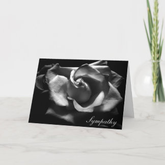 Beileid-Rose Schwarzweiß-Leere Innen-Karte Karte