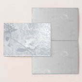 Beileid Rose Silver Foil Card Folienkarte (Anzeige)