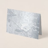 Beileid Rose Silver Foil Card Folienkarte (Vorderseite)